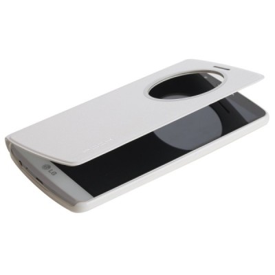 Rock Quick Circle LG G3 balts atvēramais futrālis - grāmatiņa / Vacins.lv