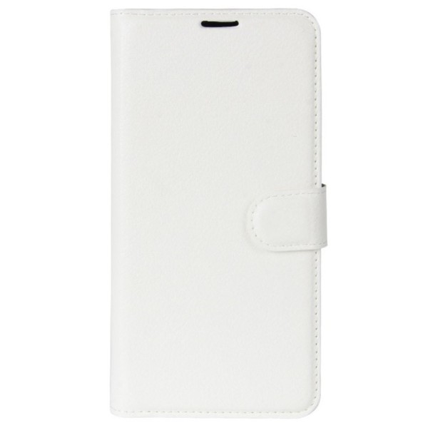 „Litchi“ atverčiamas dėklas - baltas (Galaxy A8 2018)