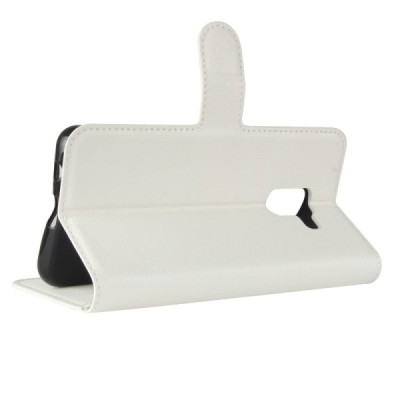 Samsung Galaxy A8 (2018) A530F atverčiamas juodas odinis Litchi dėklas - piniginė | Priedai.lt