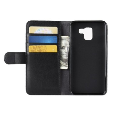 Samsung Galaxy J6 2018 (J600) „Split“ juodas odinis atverčiamas dėklas - knygutė | Priedai.lt