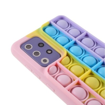 Samsung Galaxy A72 5G (A726B, A725F) „Popit“ Big Bubble minkšto silikono TPU rožinis dėklas - nugarėlė | Priedai.lt