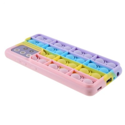 Samsung Galaxy A72 5G (A726B, A725F) „Popit“ Big Bubble minkšto silikono TPU rožinis dėklas - nugarėlė | Priedai.lt