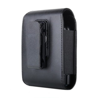 Universalus „Belt Clip“ juodas odinis dėklas prie diržo (S dydis) | Priedai.lt