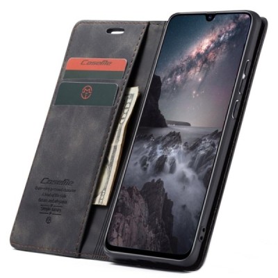 Xiaomi Mi 9 (Mi 9 Explorer) CaseMe Retro solīds atvēramais ādas melns maciņš - maks | Vacins.lv