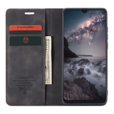 Xiaomi Mi 9 (Mi 9 Explorer) CaseMe Retro solīds atvēramais ādas melns maciņš - maks | Vacins.lv