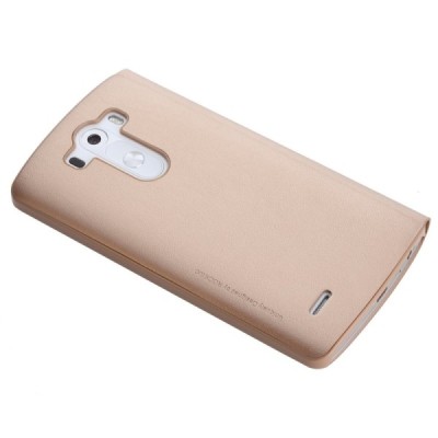 Rock Quick Circle LG G3 šampaninis atverčiamas dėklas - knygutė / Priedai.lt