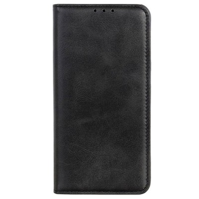 Nokia G50 Split solīds atvēramais ādas melns maciņš - maks | Vacins.lv