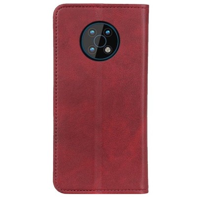 Nokia G50 Split solidus atverčiamas raudonas odinis dėklas - knygutė | Priedai.lt