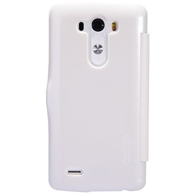 Nillkin Fresh LG G3 atverčiamas baltas odinis dėklas - knygutė / Priedai.lt