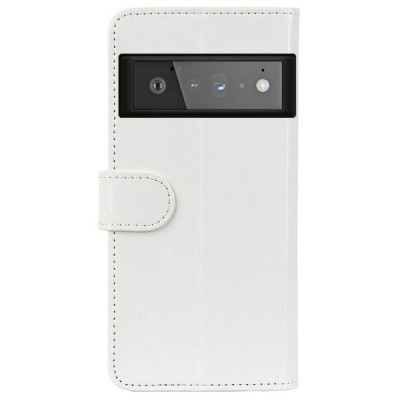 Google Pixel 6 Pro atvēramais ādas balts maciņš (maks) | Vacins.lv