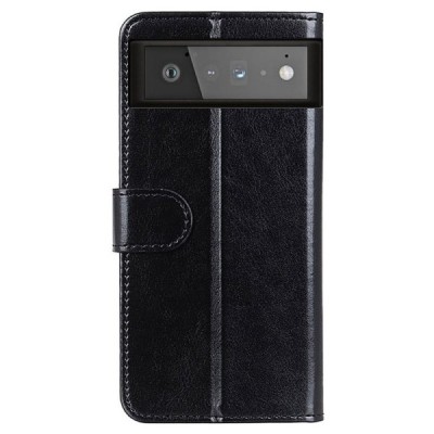 Google Pixel 6 atvēramais ādas melns maciņš (maks) | Vacins.lv