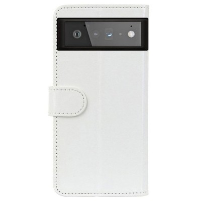 Google Pixel 6 atvēramais ādas balts maciņš (maks) | Vacins.lv