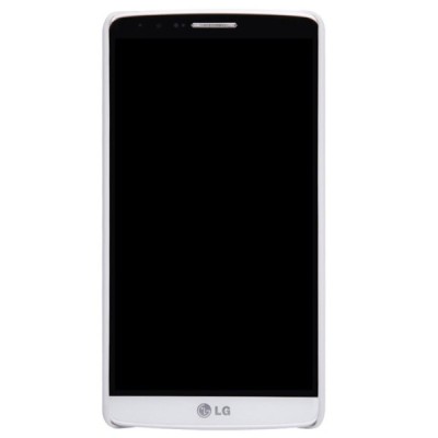 LG G3 Nillkin Frosted Shield balts plastmasas futrālis + ekrāna aizsargplēve / Vacins.lv