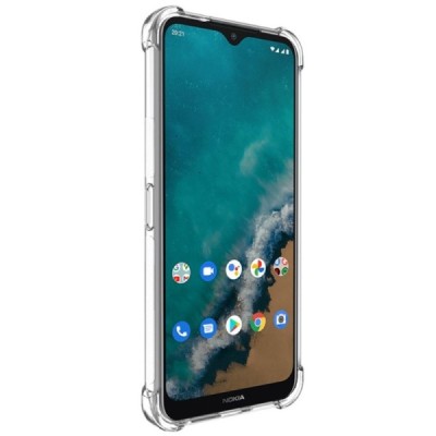 Nokia G50 Imak pastiprinātas aizsardzības cieta silikona (TPU) dzidrs vāciņš + ekrāna aizsargplēve | Vacins.lv