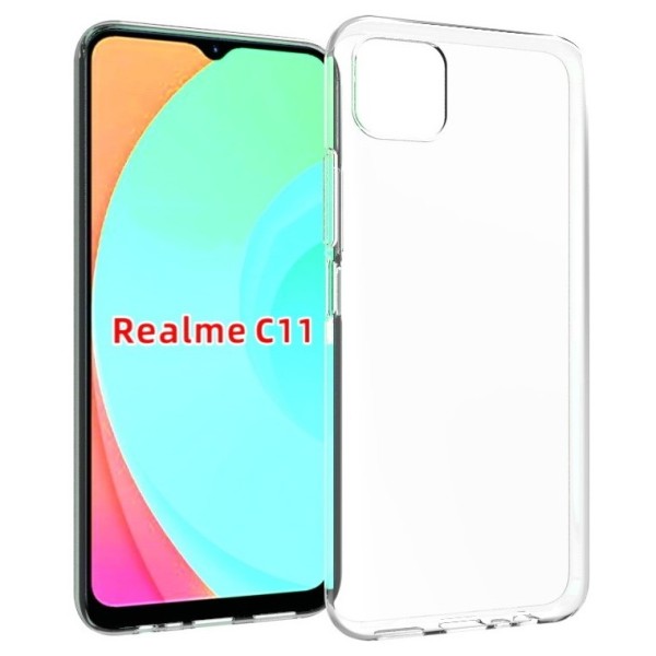 Cieta silikona (TPU) vāciņš - dzidrs (Realme C11)