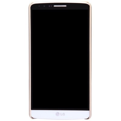 Nillkin Frosted Shield LG G3 šampaninis plastikinis dėklas + apsauginė ekrano plėvelė / Priedai.lt