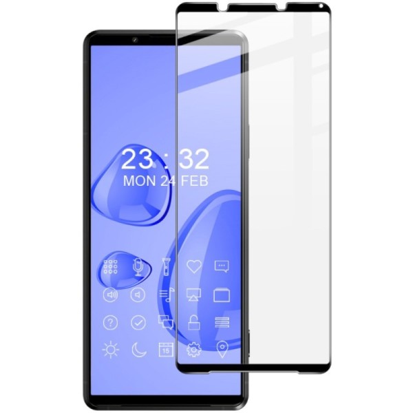 „Imak“ Tempered Glass pilnīgi aizsedzams ekrāna aizsargstikls 0.2 mm - melns (Xperia Pro-I)