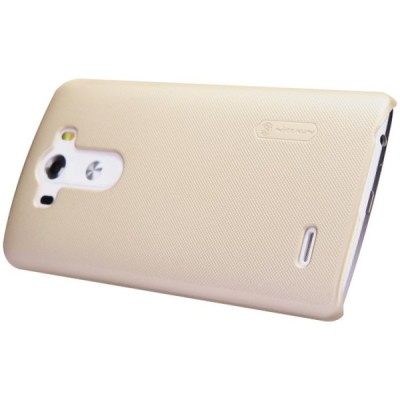 Nillkin Frosted Shield LG G3 šampaninis plastikinis dėklas + apsauginė ekrano plėvelė / Priedai.lt