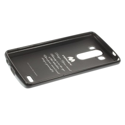 LG G3 Mercury melns cieta silikona (TPU) futrālis / Vacins.lv