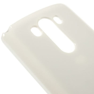 LG G3 Mercury baltas kieto silikono tpu dėklas - nugarėlė / Priedai.lt