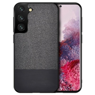 Samsung Galaxy S21 FE (Fan Edition) 5G „Bi-Color“ Splicing melns ādas apvalks | Vacins.lv