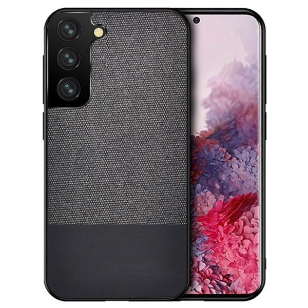 „Bi-Color“ Splicing ādas apvalks - melns (Galaxy S21 FE 5G)