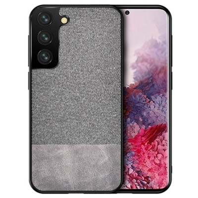 Samsung Galaxy S21 FE (Fan Edition) 5G „Bi-Color“ Splicing pelēks ādas apvalks | Vacins.lv