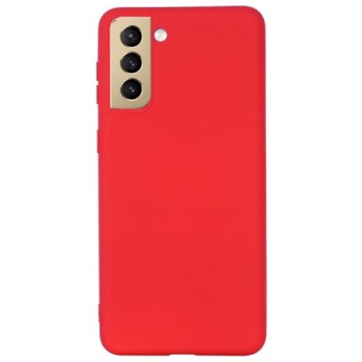 Samsung Galaxy S21 FE (Fan Edition) 5G Shell kieto silikono (TPU) dėklas raudonas - nugarėlė | Priedai.lt