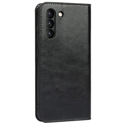 Samsung Galaxy S21 FE (Fan Edition) 5G Solīds sērijas melns atvērams maciņš, maks | Vacins.lv