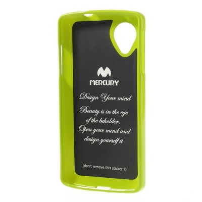 LG Nexus 5 Mercury žalias kieto silikono tpu dėklas - nugarėlė / Priedai.lt