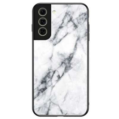 Samsung Galaxy S21 FE (Fan Edition) 5G „Marble“ cieta silikona (TPU) balts apvalks | vacins.lv