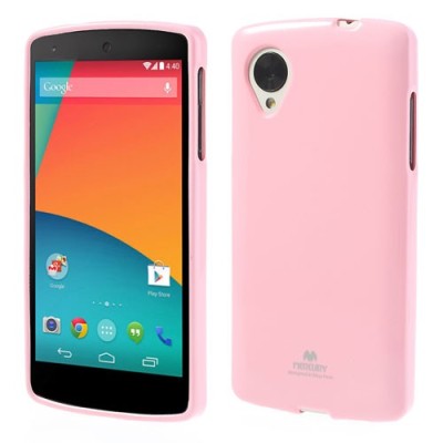 LG Nexus 5 Mercury rožinis kieto silikono tpu dėklas - nugarėlė / Priedai.lt