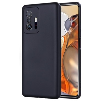 Xiaomi 11T (11T Pro) Shell kieto silikono (TPU) dėklas juodas - nugarėlė | Priedai.lt