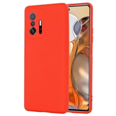 Xiaomi 11T (11T Pro) Shell kieto silikono (TPU) dėklas raudonas - nugarėlė | Priedai.lt