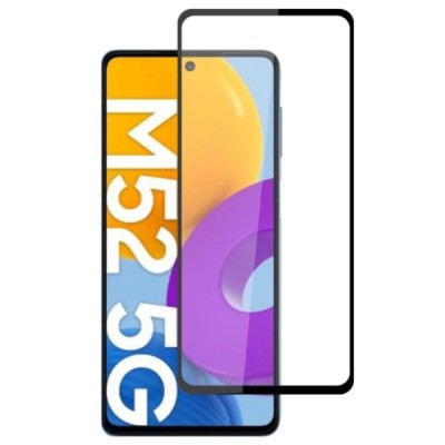 Samsung Galaxy M52 5G (M526) „Mocolo“ 9H 2.5D Tempered Glass sustiprintos apsaugos juodas pilnai dengiantis apsauginis ekrano st