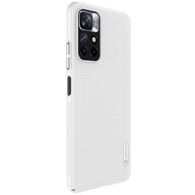 Nillkin Frosted Shield Xiaomi Poco M4 Pro (Redmi Note 11 5G) baltas plastikinis dėklas | Priedai.lt