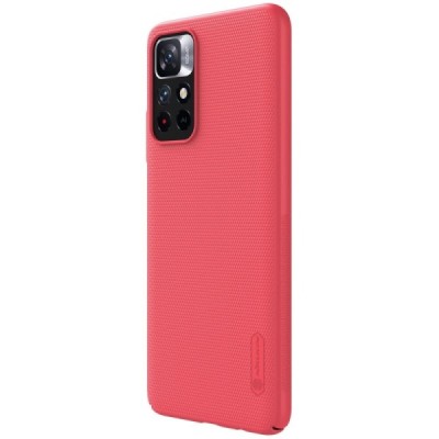 Nillkin Frosted Shield Xiaomi Poco M4 Pro (Redmi Note 11 5G) sarkans plastmasas futrālis | Vacins.lv