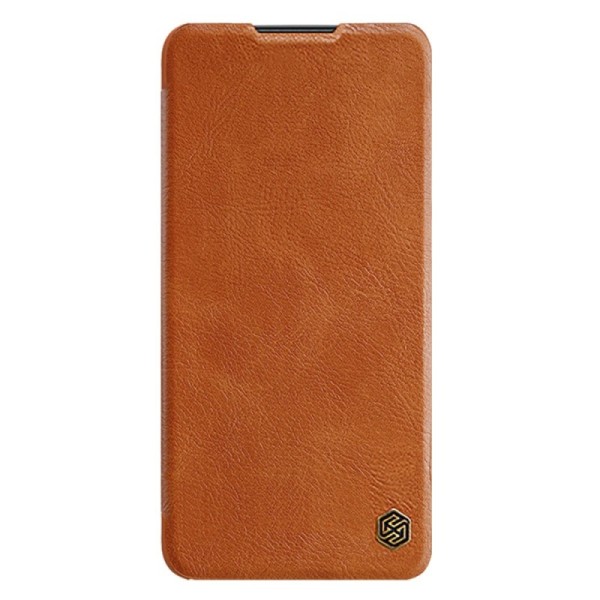 „Nillkin“ Qin atverčiamas dėklas - rudas (Poco M4 Pro 5G / Redmi Note 11 5G)