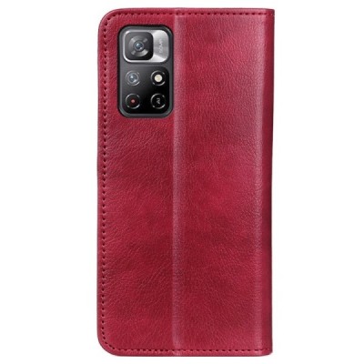 Xiaomi Poco M4 Pro (Redmi Note 11 5G) Solīds sērijas bordo atvērams maciņš, maks | Vacins.lv