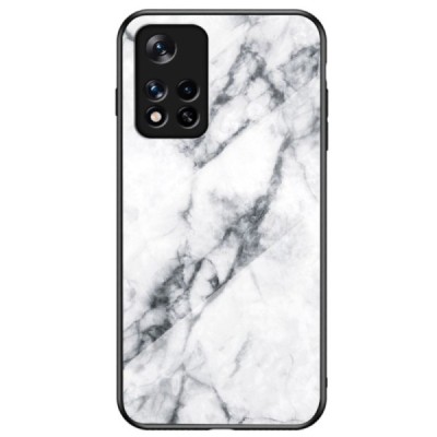 Xiaomi Poco M4 Pro (Redmi Note 11 5G) „Marble“ kieto silikono TPU baltas dėklas - nugarėlė | Priedai.lt