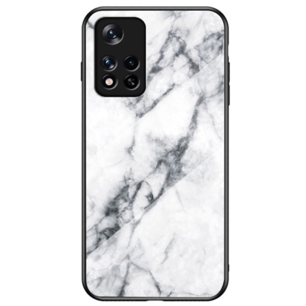 „Marble“ kieto silikono (TPU) dėklas - baltas (Poco M4 Pro 5G / Redmi Note 11 5G)