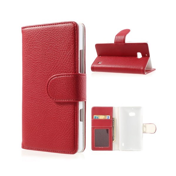 „Litchi“ atverčiamas dėklas - raudonas (Lumia 930)