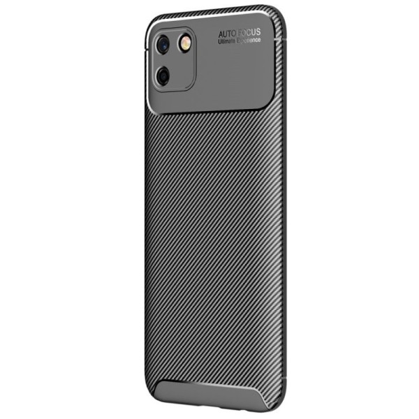 „Fiber“ kieto silikono (TPU) dėklas - juodas (Realme C11)