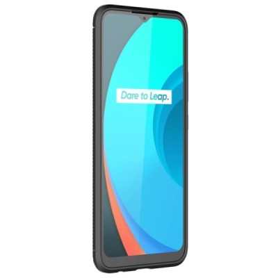 Realme C11 „Fiber“ kieto silikono TPU juodas dėklas - nugarėlė | Priedai.lt