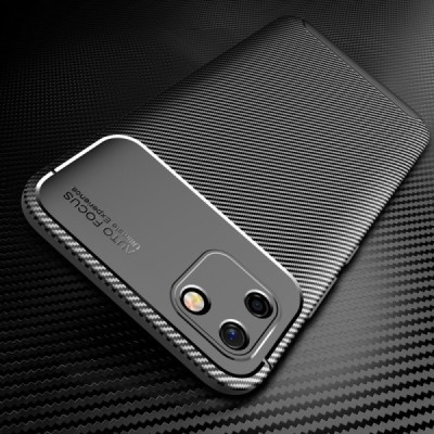 Realme C11 „Fiber“ kieto silikono TPU juodas dėklas - nugarėlė | Priedai.lt