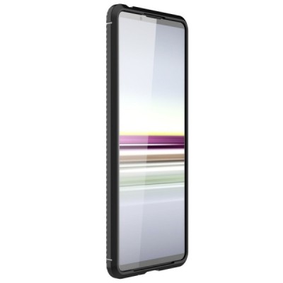 Sony Xperia 5 II „Fiber“ kieto silikono TPU juodas dėklas - nugarėlė | Priedai.lt