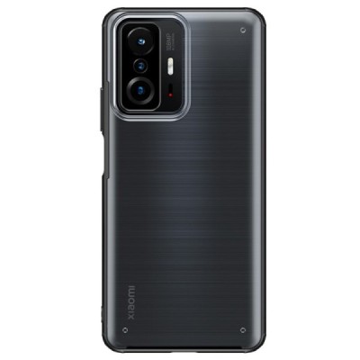 Xiaomi 11T (11T Pro) Armor matinis juodos spalvos apvadais kieto silikono (TPU) dėklas | Priedai.lt