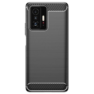 Xiaomi 11T (11T Pro) „Carbon“ kieto silikono TPU juodas dėklas - nugarėlė | Priedai.lt