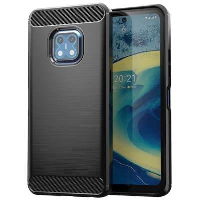 Nokia XR20 „Carbon“ cieta silikona (TPU) melns apvalks | vacins.lv