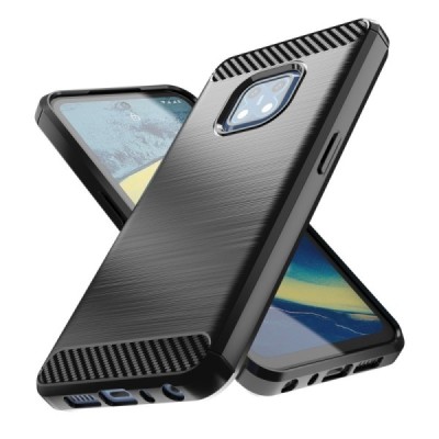 Nokia XR20 „Carbon“ cieta silikona (TPU) melns apvalks | vacins.lv